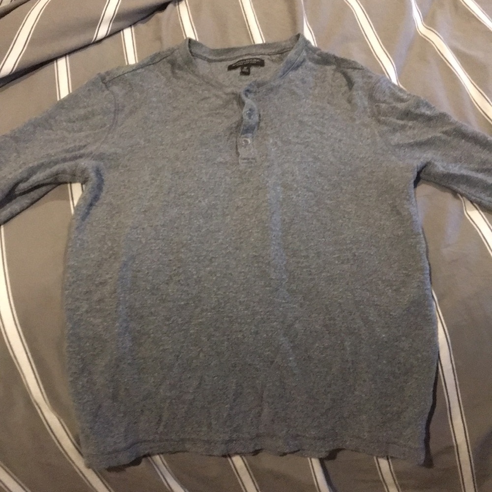 Grey Banana Republic Mid-Button Up Shirt